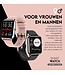 MM Brands Smartwatch Damen und Herren - wasserdicht - schwarz und rosa Band