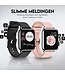 MM Brands Smartwatch Damen und Herren - wasserdicht - schwarz und rosa Band