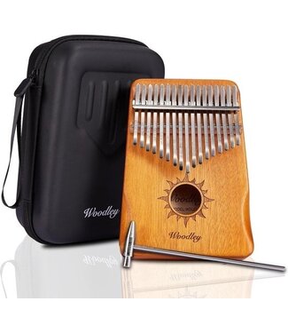 Woodley Kalimba-Set - 17 Töne - Daumenklavier - Musikinstrument - Bambusholz - Inklusive wasserdichtem Aufbewahrungskoffer