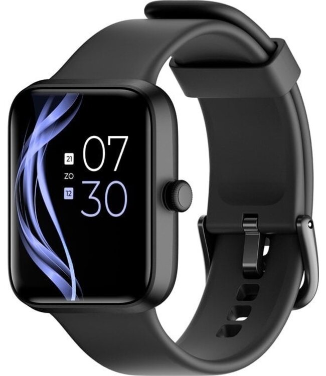 Lunis Smartwatch Damen & Herren Schwarz - Apple & Android - Touchscreen