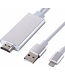 Garpex® 8-pin zu HDMI Adapter - Digital AV HD TV Konverter - HDMI Kabel - 2 Meter - Silber Grau