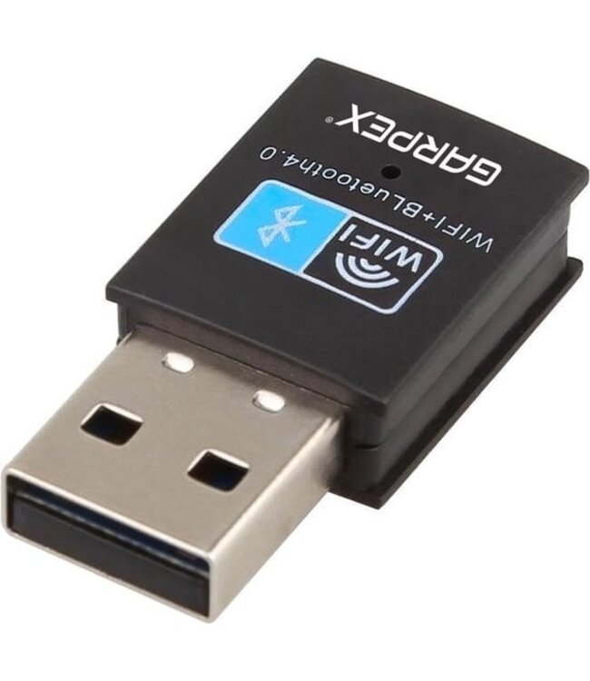 Garpex® Wireless USB WiFi Bluetooth Adapter - Drahtloser Dongle USB2.0 WiFi BT4.0 Adapter