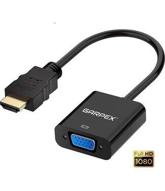 Garpex Garpex® HDMI zu VGA Adapter - HDMI zu VGA - Full HD 1080P - Stecker zu Buchse - Extra Display