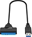 Garpex Garpex® USB 3.0 zu SATA Adapter - Datenkabel für Festplatten - SATA 7+15 22 Pin Kabel