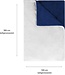Elektrische Fleece-Heizdecke - 1/2 Person kariert/Sherpa - 180x130 cm Kuscheldecke - Waschmaschinenfest - Couverture chauffante - 6 Heizstufen - Blau