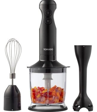 Tomado Tomado TSB3501B - Stabmixer-Set - Zerkleinerer - Schneebesen - 350W - 2 Geschwindigkeiten - Schwarz