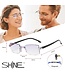 Shine Anti Blue Light Computerbrille 3.50 - Multifokale Displaybrille - Lesebrille für Damen und Herren - inkl. Zubehör