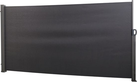 Garden günstig Kaufen-Lifa Garden Versenkbarer Windschutz - Schwarzer Sonnenschirm - Aufrollbarer Sichtschutz - Aufrollfunktion - Wetterfest und UV-beständig - Inkl. Montagematerial - 160 x 300 cm. Lifa Garden Versenkbarer Windschutz - Schwarzer Sonnenschirm - Aufrollbare