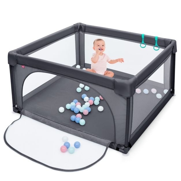 Dunkelgrau günstig Kaufen-Coast Baby Laufstall Bodenbox mit 50 Spielbällen Laufstall mit atmungsaktivem Netz 120 x 120 cm Dunkelgrau. Coast Baby Laufstall Bodenbox mit 50 Spielbällen Laufstall mit atmungsaktivem Netz 120 x 120 cm Dunkelgrau <![CDATA[Wenn Sie etwas Zeit f