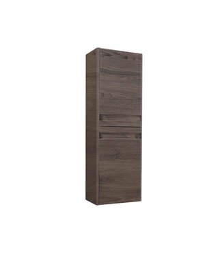 Allibert Allibert Säulenschrank mit 2 Türen - 130x35x40 cm - Nussfarbe Barcelona