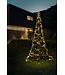 FlinQ Flagpole Weihnachtsbaum 4m Warm White - Licht Weihnachtsbaum - 640LEDS - Weihnachtsbaumbeleuchtung - Weihnachtsbeleuchtung im Freien