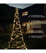 FlinQ Flagpole Weihnachtsbaum 4m Warm White - Licht Weihnachtsbaum - 640LEDS - Weihnachtsbaumbeleuchtung - Weihnachtsbeleuchtung im Freien