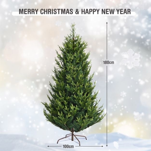 0661706152228 - 180 cm hoher künstlicher Weihnachtsbaum Tannenbaum Kunstbaum mit klappbarem Metallständer 0661706152228 - 180 cm hoher künstlicher Weihnachtsbaum Tannenbaum Kunstbaum mit klappbarem Metallständer