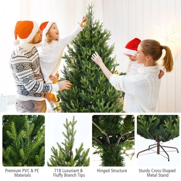 0661706152228 - 180 cm hoher künstlicher Weihnachtsbaum Tannenbaum Kunstbaum mit klappbarem Metallständer 0661706152228 - 180 cm hoher künstlicher Weihnachtsbaum Tannenbaum Kunstbaum mit klappbarem Metallständer