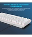 HXSJ V900 - Mechanische Gaming-Tastatur - RGB-Beleuchtung - Ergonomisch - QWERTY - 61 Tasten - blauer Schalter - Weiß