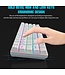 HXSJ V900 - Mechanische Gaming-Tastatur - RGB-Beleuchtung - Ergonomisch - QWERTY - 61 Tasten - blauer Schalter - Weiß