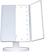 Fuegobird Schminkspiegel mit Beleuchtung - dimmbar - Waschtisch - für Make-up - inkl. 10x Vergrößerung - mit Organizer - LED