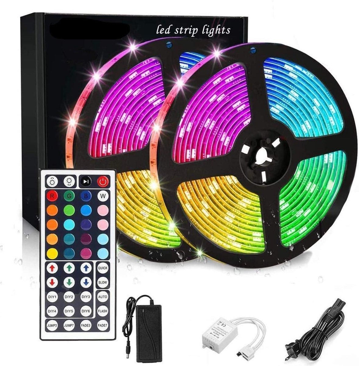 Lichtleiste günstig Kaufen-2835 Wick Waterproof LED Light Strip 10 Meter (2 X ROL 5 METERS) - 16-Farben-Lichtleiste - dimmbar - inklusive 44-Tasten-Fernbedienung. 2835 Wick Waterproof LED Light Strip 10 Meter (2 X ROL 5 METERS) - 16-Farben-Lichtleiste - dimmbar - inklusive 44-Taste