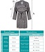 ZusenZomer Hamam Sauna Damen Bademantel Morgenmantel Kimono GEO - hochwertige Bio-Baumwolle - kurzes Modell - blau