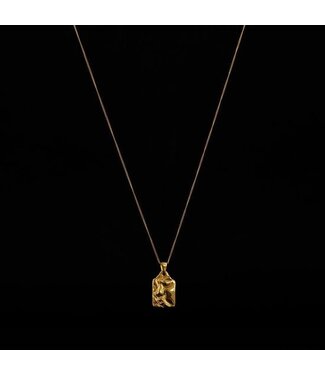 Laura Ferini Laura Ferini Damenhalskette Faccina Gold - Goldene Halskette mit Anhänger - 18K Gelbgold vergoldet - Halskette - Halskette - Schmuck - Accessoires - Damenhalskette mit Anhänger