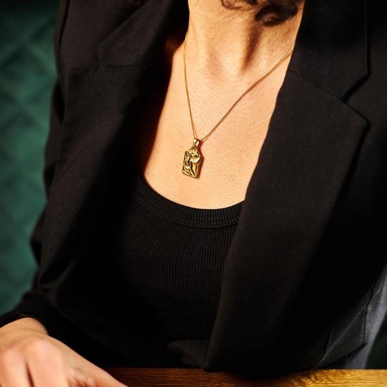 8720246685275 - Damenhalskette Faccina Gold - Goldene Halskette mit Anhänger - 18K Gelbgold vergoldet - Halskette - Halskette - Schmuck - Accessoires - Damenhalskette mit Anhänger 8720246685275 - Damenhalskette Faccina Gold - Goldene Halskette mit Anhänger - 18K Gelbgold vergoldet - Halskette - Halskette - Schmuck - Accessoires - Damenhalskette mit Anhänger