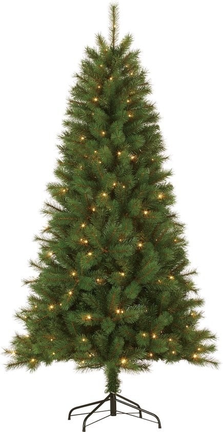 Licht LED günstig Kaufen-Giftsome Weihnachtsbaum - Künstlicher Weihnachtsbaum mit Led-Lichtern - biegsame Äste - warmweißes Licht - 215 CM - Grün. Giftsome Weihnachtsbaum - Künstlicher Weihnachtsbaum mit Led-Lichtern - biegsame Äste - warmweißes
