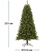 Giftsome Weihnachtsbaum - Künstlicher Weihnachtsbaum mit Led-Lichtern - biegsame Äste - warmweißes Licht - 215 CM - Grün