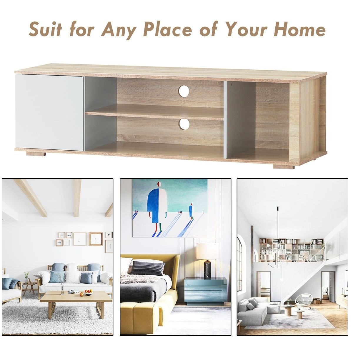 0794094544327 - TV Furniture - Aufbewahrungsschrank - Modern - 150 x 39 x 42 cm - MDF 0794094544327 - TV Furniture - Aufbewahrungsschrank - Modern - 150 x 39 x 42 cm - MDF