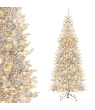 Coast Coast Weihnachtsbaum mit Beleuchtung - 300 LED - 790 Zweige - 180 cm - Silber