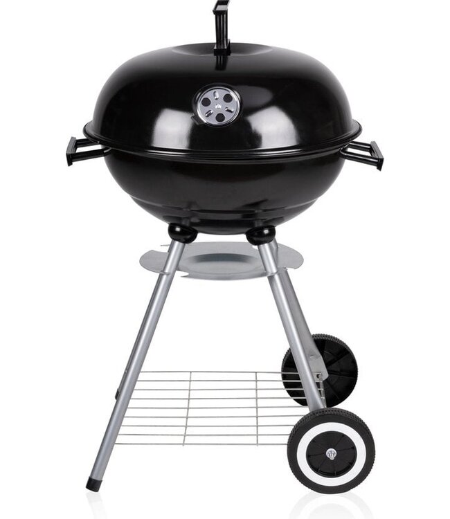 BBQ Collection Holzkohlegrill - Kugelgrill 45 x 60 Zentimeter - Rundgrill - Grill auf Rädern - Schwarz - Metall