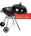 BBQ Collection Holzkohlegrill - Kugelgrill 45 x 60 Zentimeter - Rundgrill - Grill auf Rädern - Schwarz - Metall