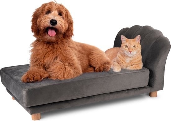 80 x günstig Kaufen-maxxpro Katzen- und Hundebank - Grau - Erhöht mit Holzbeinen - Samtmaterial - 90 x 44 x 34 cm - Haustiere bis zu 80 KG. maxxpro Katzen- und Hundebank - Grau - Erhöht mit Holzbeinen - Samtmaterial - 90 x 44 x 34 cm - Haustiere bis zu 80 KG <![CDA