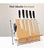 Dymund Messerblock - Magnetisch - Messerhalter ohne Messer - Messermagnet - Bambus - Holzfarbe