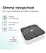Qumax Smart Scale mit Körperanalyse - Personenwaage Dutch App - Digitale Waage mit 11 Messfunktionen - Rutschfest - Schwarz