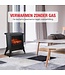 Classic Fire Electric Atmosphere Fireplace Verona - Freistehender Elektroofen - Flammeneffekt - 1800-2000 Watt - Schwarz