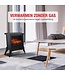 Classic Fire Elektrokamin Verona - Elektrischer Kamin 2000W - mit Heizung und Kaminfeuer - Deko Kamin mit LED Beleuchtung - Einstelbarrer Thermostat - Inkl. Fernbedienung - 38 x 23 x 46 cm - Schwarz