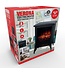 Classic Fire Elektrokamin Verona - Elektrischer Kamin 2000W - mit Heizung und Kaminfeuer - Deko Kamin mit LED Beleuchtung - Einstelbarrer Thermostat - Inkl. Fernbedienung - 38 x 23 x 46 cm - Schwarz