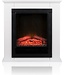 Classic Fire Classic Fire Elektrische Sfeerhaard Lugano - Haard met Schouw - LED Vlammen - 1800W - Wit