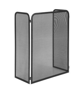 Coast 3-Panel Schmiedeeisen Mesh Fire Screen Flexible Scharniere Kaminschirm mit stabilem Metallrahmen