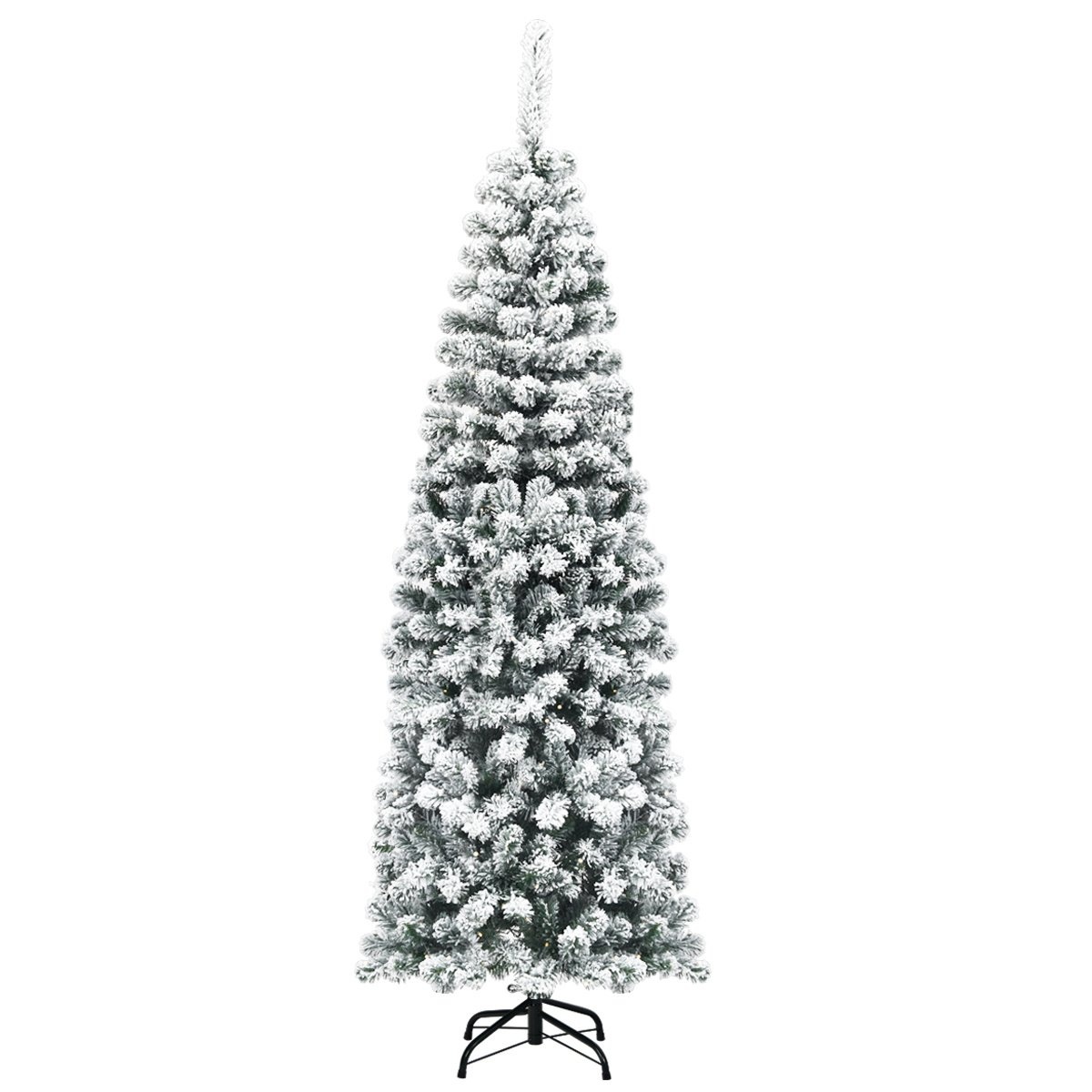 IS 180 günstig Kaufen-Coast 180 cm Bleistift Weihnachtsbaum mit Schnee künstliche Fichte mit Metallständer grün + weiß. Coast 180 cm Bleistift Weihnachtsbaum mit Schnee künstliche Fichte mit Metallständer grün + weiß <![CDATA[Verwandeln 
