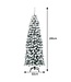 Coast 180 cm Bleistift Weihnachtsbaum mit Schnee künstliche Fichte mit Metallständer grün + weiß