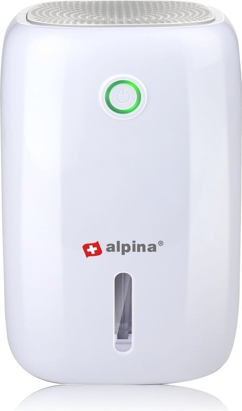 alpina Mini-Luftentfeuchter - Luftentfeuchter - 330 ML pro Tag - Abnehmbarer Wassertank - Weiß