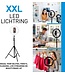 Grundig Ringlampe mit Stativ und Handyhalterung - Verstellbar bis zu 195cm - Geeignet für TikTok und YouTube - 3 Lichtmodi