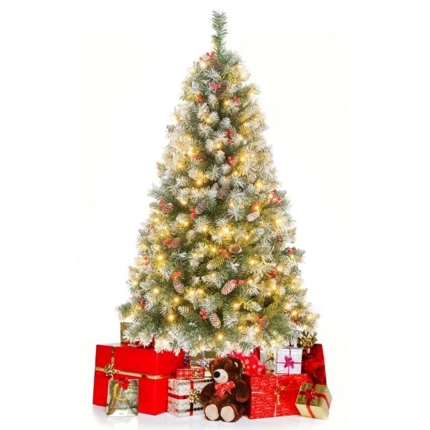 Weihnacht und günstig Kaufen-Coast Künstlicher Weihnachtsbaum 150 cm - Mit Schnee und 200 LED-Lichtern - Grün / Weiß. Coast Künstlicher Weihnachtsbaum 150 cm - Mit Schnee und 200 LED-Lichtern - Grün / Weiß <![CDATA[Wir wünschen Ihnen eine fröhliche und