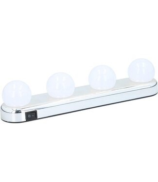 Merkloos Wandleuchte - Hollywood Mirror Light - 4x LED Helles Weiß - Kabellos