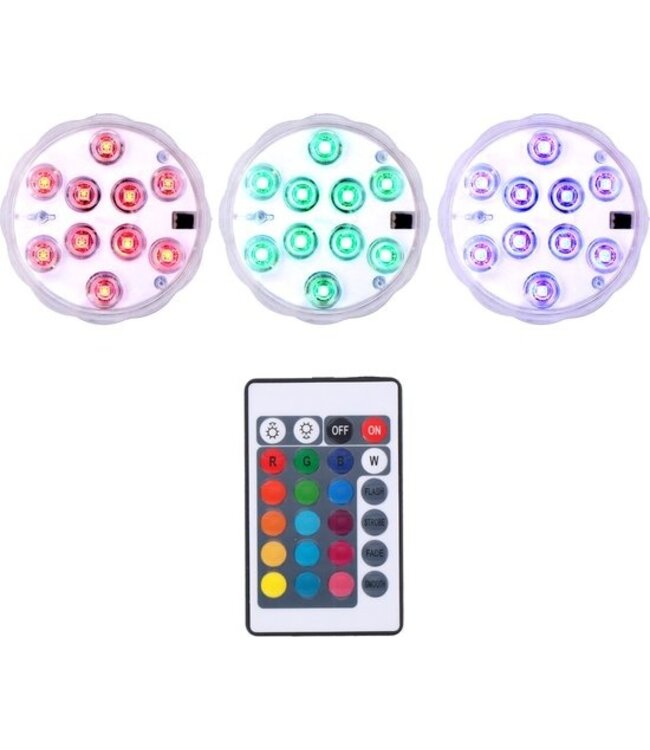Grundig LED-Leuchten - 3 Stück - RGB-LED-Glühbirne mit Fernbedienung - batteriebetrieben