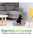 maxxpro Pet Bed - Huisdieren tot 80KG - Zacht Fluwelen Kussen - Verhoogd Katten- en Hondenbed - Grijs - 60,5 x 40,5 x 23,5 cm