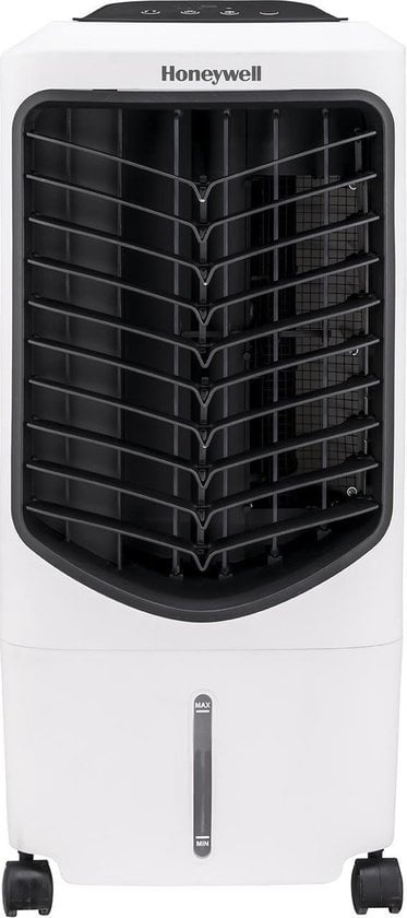 Honeywell/Satronic günstig Kaufen-Honeywell TC09PEW - Luftkühler. Honeywell TC09PEW - Luftkühler <![CDATA[Der Honeywell TC09PCE ist ein Luftkühler, der auf der Basis von Verdunstung arbeitet. Warme, trockene Luft wird angesaugt und durch das kühle Wasser im Inneren gekühlt un