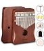 Kalimba-Set - 17 Töne - Mit Notenbuch - Daumenklavier - Musikinstrument - Mahagoni - Für Kinder und Erwachsene