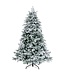180 cm großer künstlicher Weihnachtsbaum Beflockter Weihnachtsbaum mit 1415 Zweigspitzen 260 warmweiße LED-Lichter Beleuchteter Weihnachtsbaum Weiß + Grün
